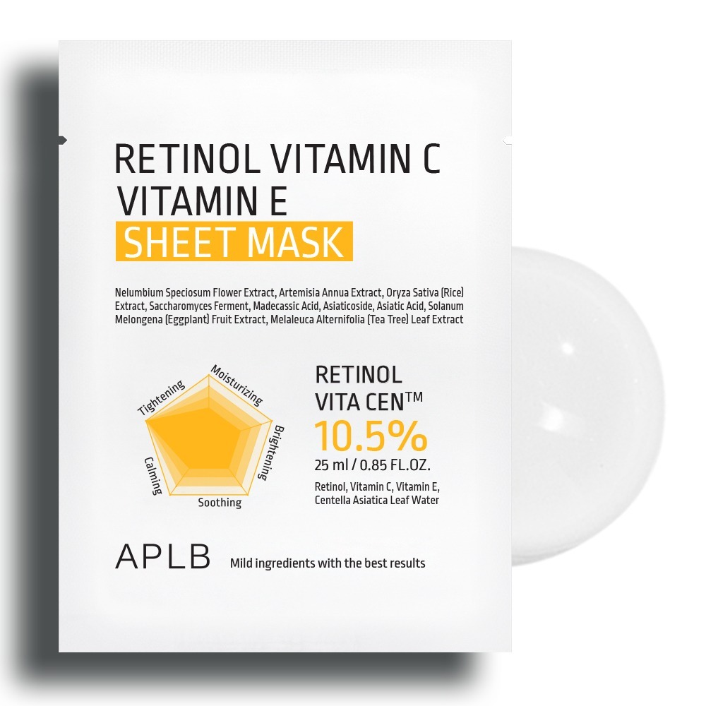 APLB Retinol Vitamin C Vitamin E Sheet Mask 25ml